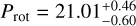 $(P_{{\rm{rot}}}^{^\prime } = 21.01_{ - 0.60}^{ + 0.46}$