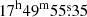 $ 17^{\mathrm{h}}49^{\mathrm{m}}55{{\overset{\text{s}}{.}}}35 $