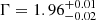 $ \Gamma = 1.96_{-0.02}^{+0.01} $