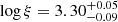 $ \log{\xi} = 3.30^{+0.05}_{-0.09} $