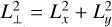 $\[L_{\perp}^{2}=L_{x}^{2}+L_{y}^{2}\]$