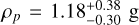 ${\rho _p} = 1.18_{ - 0.30}^{ + 0.38}{\rm{g}}$
