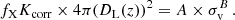 $$ \begin{aligned} f_\mathrm{X} K_\mathrm{corr} \times 4\pi (D_\mathrm{L} (z))^2 = A\times \sigma _\mathrm{v} ^B\,. \end{aligned} $$