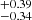 $ _{-0.34}^{+0.39} $