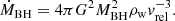$$ \begin{aligned} \dot{M}_{\rm BH} = 4\pi G^2 M_{\rm BH}^2 \rho _{\rm w} v_{\rm rel}^{-3}. \end{aligned} $$
