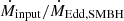$ \dot{M}_{\mathrm{input}}/\dot{M}_{\mathrm{Edd,SMBH}} $