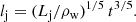 $$ \begin{aligned} l_{\rm j}=(L_{\rm j}/\rho _{\rm w})^{1/5}\,t^{3/5}. \end{aligned} $$