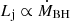 $ L_{\mathrm{j}}\propto \dot{M}_{\mathrm{BH}} $