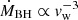 $ \dot{M}_{\mathrm{BH}}\propto v_{\mathrm{w}}^{-3} $