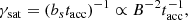 $$ \begin{aligned} \gamma _{\rm sat} = \left(b_s t_{\rm acc}\right)^{-1} \propto B^{-2} t_{\rm acc}^{-1}, \end{aligned} $$