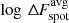 $ \log\,\Delta\!F_{\mathrm{spot}}^{\mathrm{avg}} $