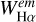 $W_{{\rm{H}}\alpha }^{em}$