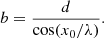 $$ \begin{aligned} b=\frac{d}{\cos (x_0/\lambda )}. \end{aligned} $$