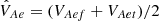 $ \hat{V}_{Ae}=(V_{Aef}+V_{Aet})/2 $