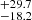 $ ^{+29.7}_{-18.2} $