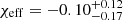 $ \chi_{\mathrm{eff}} = -0.10_{-0.17}^{+0.12} $
