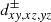 $ d^{\pm}_{x\mathit{y}, xz, \mathit{y}z} $