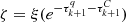 $$ \begin{aligned} \zeta =\xi (e^{-\tau _{k+1}^q-\tau _{k+1}^C}) \end{aligned} $$
