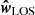 $ \boldsymbol{\hat{w}}_{\mathrm{LOS}} $