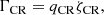 $$ \begin{aligned} \Gamma _\mathrm{CR} = q_\mathrm{CR} \zeta _\mathrm{CR} , \end{aligned} $$