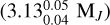 $\left( {3.13_{0.04}^{0.05}{{\rm{M}}_J}} \right)$
