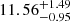 $ 11.56^{+1.49}_{-0.95} $