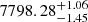 $ 7798.28^{+1.06}_{-1.45} $
