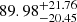 $ 89.98^{+21.76}_{-20.45} $