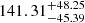 $ 141.31^{+48.25}_{-45.39} $