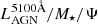 $ L_{\mathrm{AGN}}^{5100 {{\AA}}}/M_\star/\Psi $