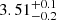 $ 3.51^{+0.1}_{-0.2} $