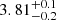 $ 3.81^{+0.1}_{-0.2} $