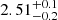 $ 2.51^{+0.1}_{-0.2} $