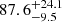 $ {87.6}_{-9.5}^{+24.1} $