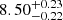 $ {8.50}_{-0.22}^{+0.23} $