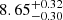 $ {8.65}_{-0.30}^{+0.32} $
