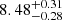 $ {8.48}_{-0.28}^{+0.31} $