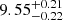 $ {9.55}_{-0.22}^{+0.21} $