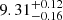 $ {9.31}_{-0.16}^{+0.12} $