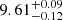 $ {9.61}_{-0.12}^{+0.09} $