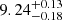 $ {9.24}_{-0.18}^{+0.13} $
