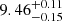 $ {9.46}_{-0.15}^{+0.11} $