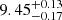 $ {9.45}_{-0.17}^{+0.13} $