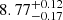 $ {8.77}_{-0.17}^{+0.12} $