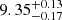 $ {9.35}_{-0.17}^{+0.13} $