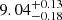 $ {9.04}_{-0.18}^{+0.13} $