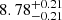 $ {8.78}_{-0.21}^{+0.21} $