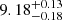 $ {9.18}_{-0.18}^{+0.13} $