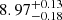 $ {8.97}_{-0.18}^{+0.13} $