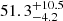 $ {51.3}_{-4.2}^{+10.5} $